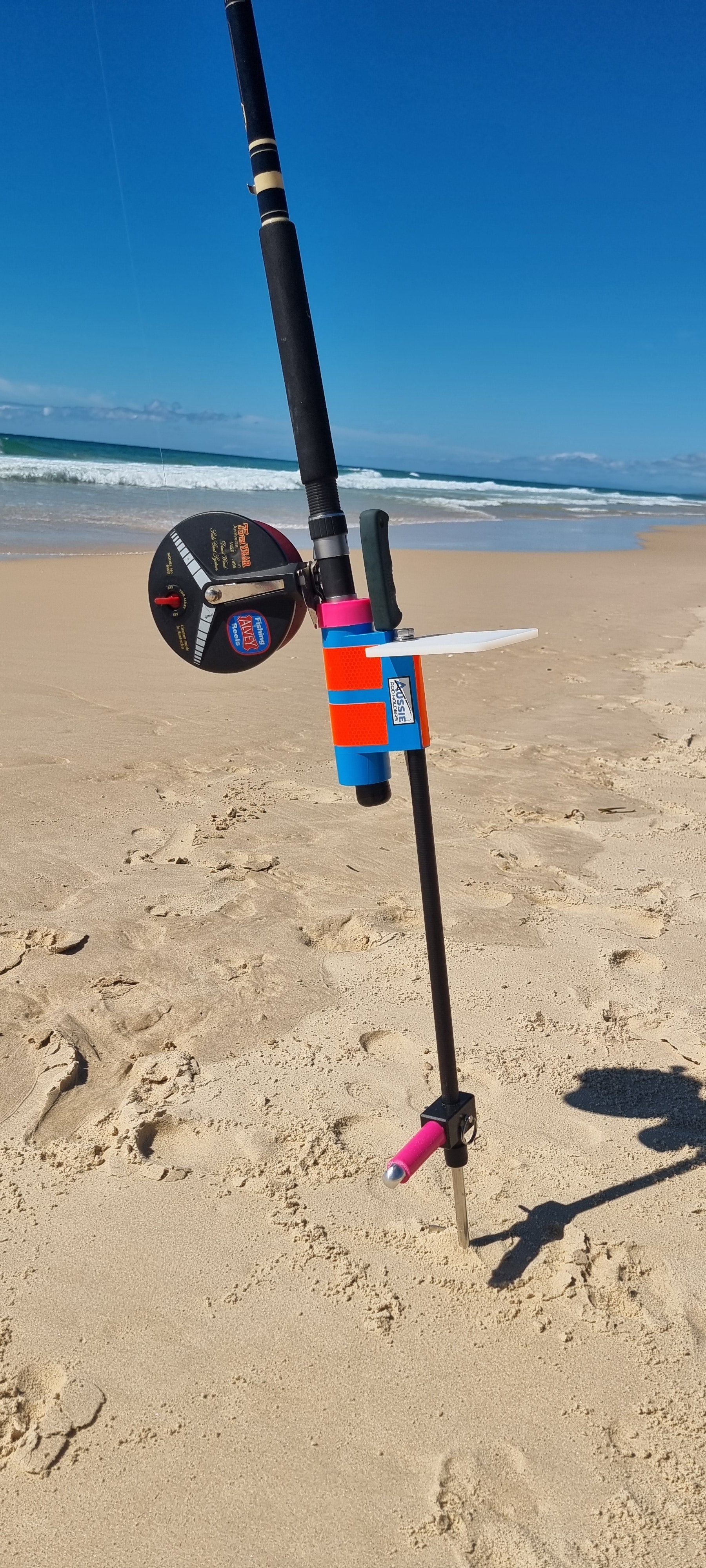 beach fishing rod holders Lee Fisher Sports Aluminum Sand Spike Holder 28 & 42 Fis Lee Fisher Supply and leave it in for gimballed conventional rods Surf Fishing Pole Holder Surf