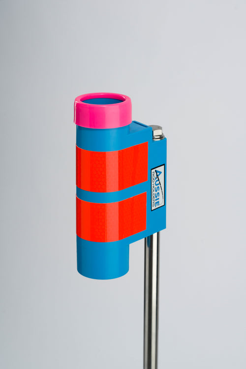 Fishing rod holder with pink reel guard